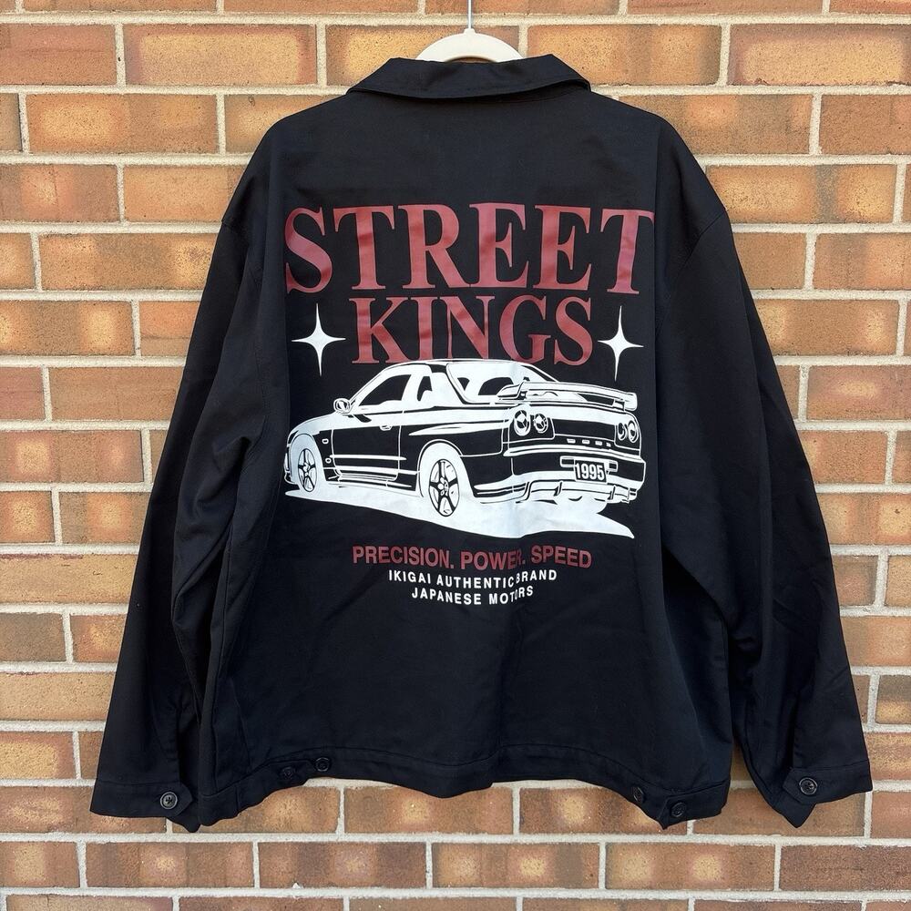 Ikjgaj Authentic Clothing By Brandmakers XXL Street Kings Graphic Print LS Shirt